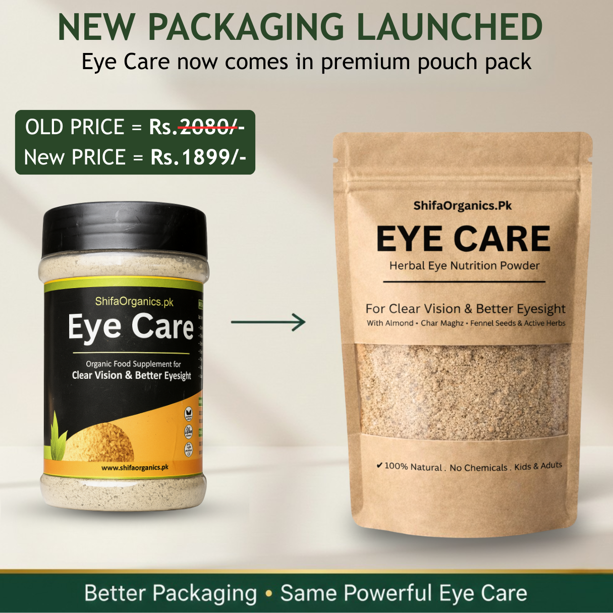EYE CARE Organic Supplement – Pouch Variant